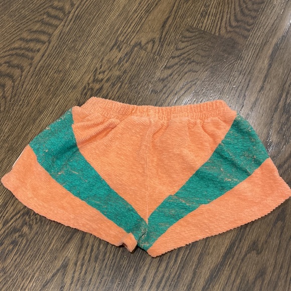 Piupiuchick Peach and Green Terry Cloth Shorts - Picture 7 of 7